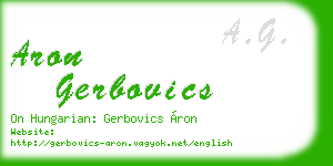 aron gerbovics business card